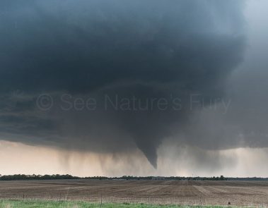 A magnificent supercell with mesocyclone and tornado