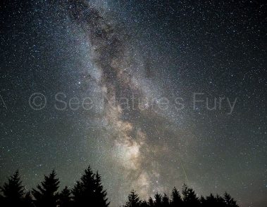 Milky Way and Perseid Meteors over Nant Y Arian Mid Wales